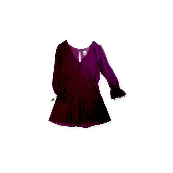 💜 Vince Camuto Purple Chiffon Mini Dress --  Deep Purple Dreams 💜 - Picture 2 of 8